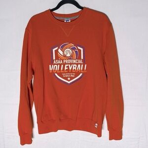 Vintage Russell Athletic Orange ASAA Provincial Volleyball Crew Neck Sweatshirt